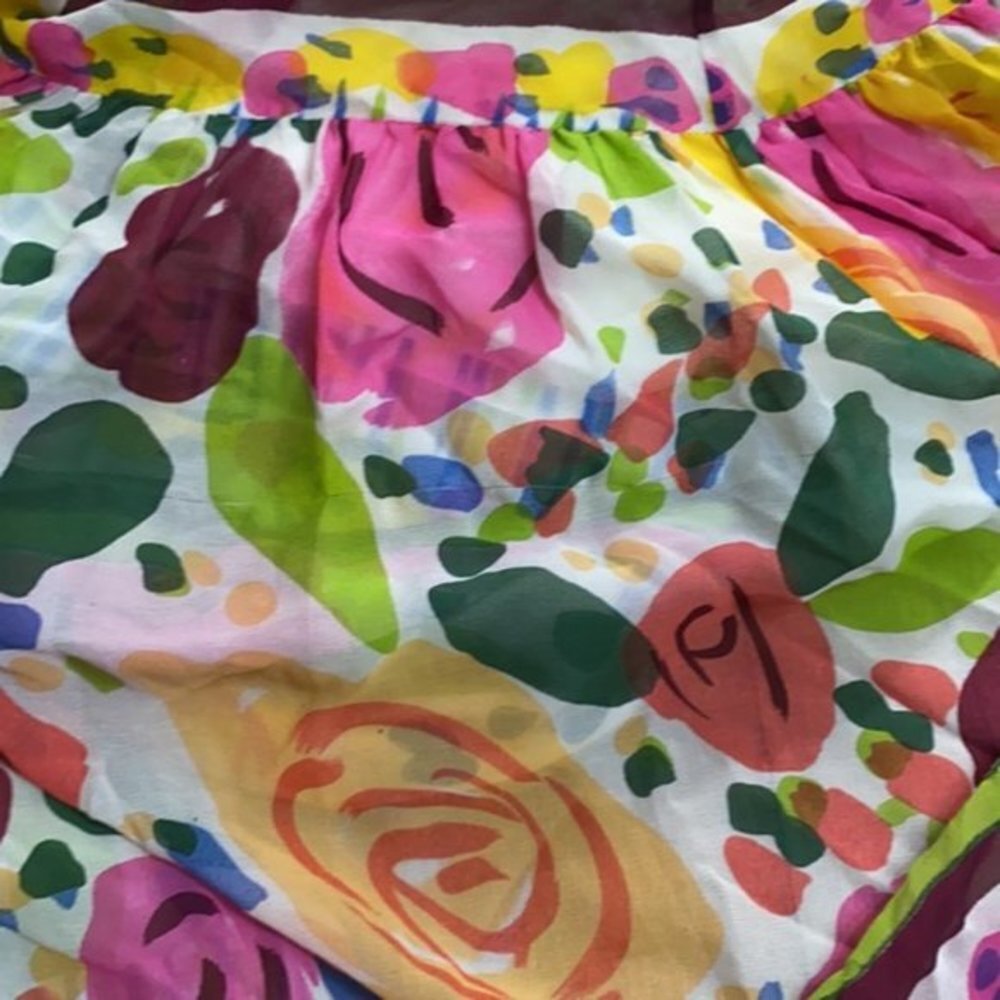NWT Sue Wong Dress Floral Maxi Silk Women‎ Size 0 - Picture 8 of 10